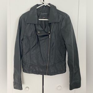 ROCK & REPUBLIC | Black Faux Leather Moto Jacket Size Medium